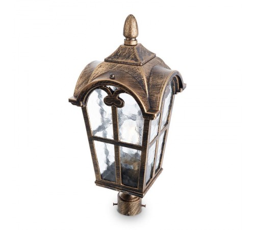 Светильник садово-парковый PL104 60W 230V E27 150*150*380мм черное золото (на столб 0,38м) ДИАМЕТР ОСНОВАНИЯ 45 мм  11296  FERON