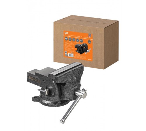 Тиски слесарные, поворотные, c наковальней, 125 мм, "Рубин",  SQ1026-0132  TDM