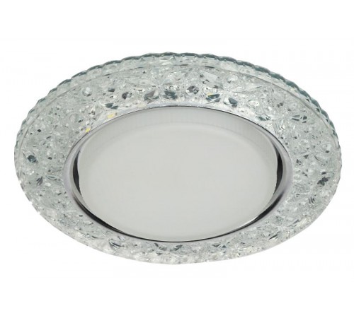 Светильник точечный встраиваемый под лампу DK LD25 15Вт GX53 прозрачный с подсветкой  Б0029635  ЭРА