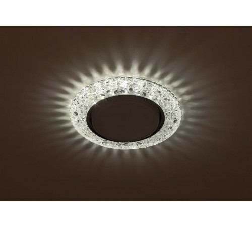 Светильник точечный встраиваемый под лампу DK LD25 15Вт GX53 прозрачный с подсветкой  Б0029635  ЭРА