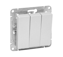 Механизм выключателя, трёхклавишный, алюминий Эпика EKF  UP1-SWA-31  EKF