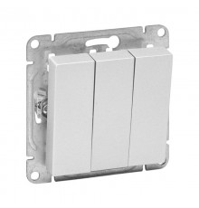 Механизм выключателя, трёхклавишный, алюминий Эпика EKF  UP1-SWA-31  EKF