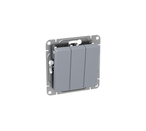 Механизм выключателя, трёхклавишный, алюминий Эпика EKF  UP1-SWA-31  EKF