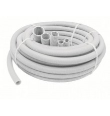 Труба гофр.16мм ПВД без зонда легкая (белая)  31600Б  Рувинил