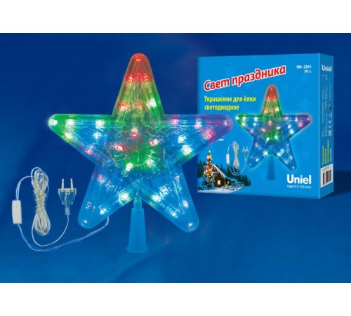 Украшение для елки светодиодное ULD-H2222-030/DTA MULTI STAR-1  UL-00005492  Uniel