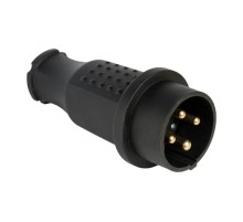 Вилка прямая каучуковая 380В, 3P+PE, 32A, IP44 EKF PROximaRPS-021-32-380-44EKF