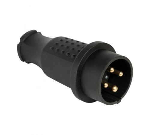 Вилка прямая каучуковая 380В, 3P+PE, 32A, IP44 EKF PROximaRPS-021-32-380-44EKF