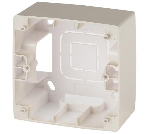 12-6101-04 ЭРА Коробка наклад. монтажа 1 пост, Эра12, шампань  Б0043163  ЭРА