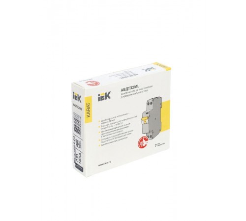 Выключатель автоматический дифференциального тока АВДТ32МL С20 10мА KARAT  MVD12-1-020-C-010  IEK