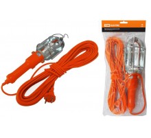 Светильник переносной УП-2Р 60Вт ЛН Е27 IP20 круглая вилка 2Р/15метров  SQ0306-0008  TDM