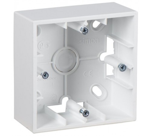 Simon 15 Белый Монтажная коробка для накладного монтажа, 1 пост  1590751-030  Simon