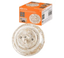 Выключатель скрытой установки фарфоровый поворотный перекрёстный с ручкой (бантик) 10А мраморный "Бо  SQ1820-0115  TDM