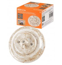 Выключатель скрытой установки фарфоровый поворотный перекрёстный с ручкой (бантик) 10А мраморный "Бо  SQ1820-0115  TDM