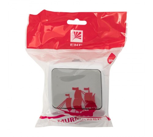 Мурманск Кнопка звонка 1-клавишная 10А IP54 серая EKF  EFZ10-026-30-54  EKF