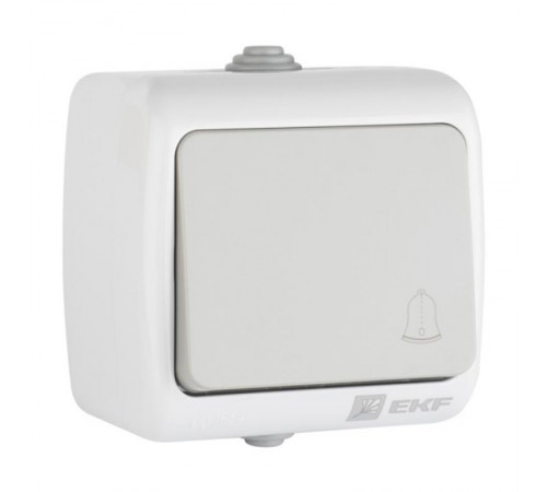 Мурманск Кнопка звонка 1-клавишная 10А IP54 серая EKF  EFZ10-026-30-54  EKF