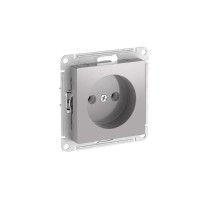 AtlasDesign Алюминий Розетка без заземления без шторок, 16А, механизм, быстрозажимные клеммы  ATN000341S  SE