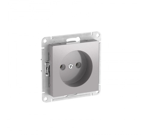 AtlasDesign Алюминий Розетка без заземления без шторок, 16А, механизм, быстрозажимные клеммы  ATN000341S  SE