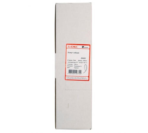 Хомут PL12. плоский замок. черный 6х290  26452  DKC