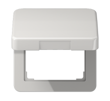 Крышка ударопрочная откидная ударопрочная для штекерных розеток; светло-серая  CD590BFKLLG  Jung