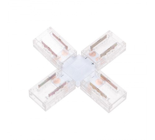 Коннектор Х-образный для одноцветной светодиодной ленты СОВ 8мм  148-112  REXANT