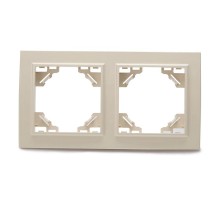 PFR00-9002-02 Рамка 2-местная горизонтальная, серия Эрна, слоновая кость  39241  STEKKER