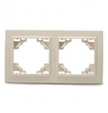 PFR00-9002-02 Рамка 2-местная горизонтальная, серия Эрна, слоновая кость  39241  STEKKER