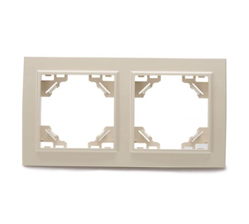 PFR00-9002-02 Рамка 2-местная горизонтальная, серия Эрна, слоновая кость  39241  STEKKER