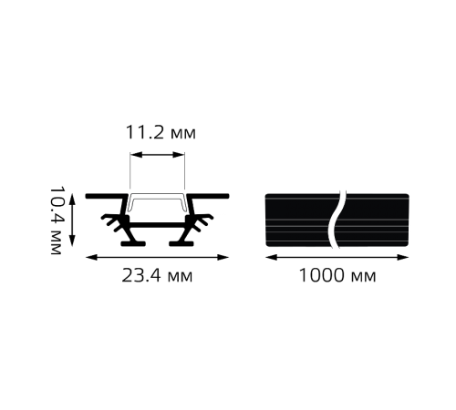 Профиль для ленты LED угловой - 1m 1/50  BT412  Gauss