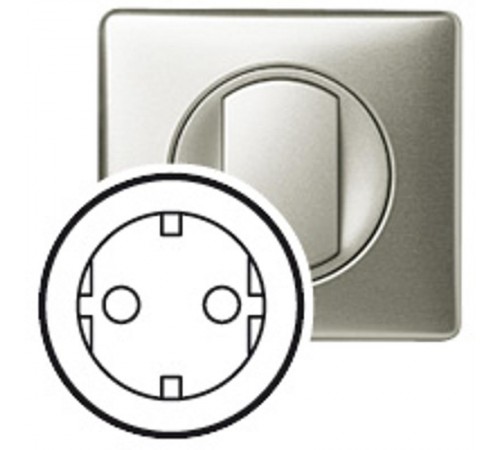 Celiane Титан Накладка розетки с/з, для винт и безвинт зажимов (мех 67153, 67161)  068431  Legrand