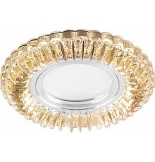 Светильник точечный встраиваемый декоративный CD904 15LED*2835 SMD 4000K, MR16 50W G5.3, желтый, хром  28847  Feron