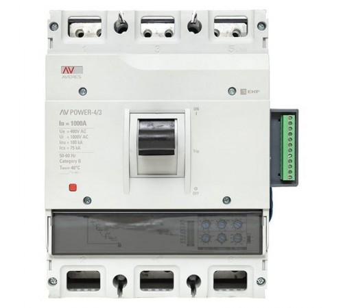 Выключатель автоматический AV POWER-4/3 1000А 100kA ETU2.2 AVERES  mccb-43-1000H-2.2-av  EKF
