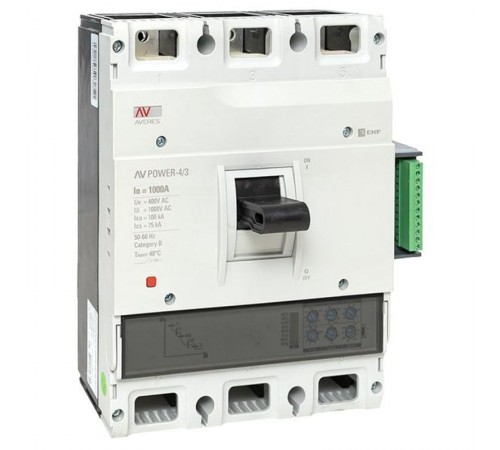Выключатель автоматический AV POWER-4/3 1000А 100kA ETU2.2 AVERES  mccb-43-1000H-2.2-av  EKF