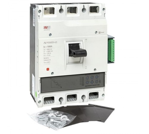 Выключатель автоматический AV POWER-4/3 1000А 100kA ETU2.2 AVERES  mccb-43-1000H-2.2-av  EKF