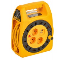 INDUSTRIAL Катушка УК15 2P+PE 31,5мм2 USBх2 LED 15м  IN-KP24-16-03-15-UL  IEK
