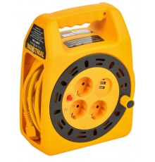 INDUSTRIAL Катушка УК15 2P+PE 31,5мм2 USBх2 LED 15м  IN-KP24-16-03-15-UL  IEK