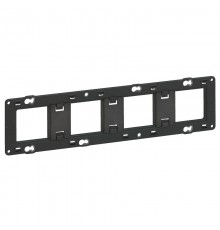 Суппорт Mosaic 4 мест 10 мод.  монтаж на винтах  080254  Legrand