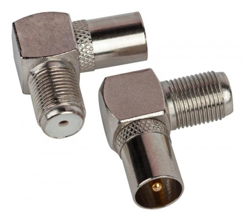 Переходник   R-A04 гнездо F-штекер TV угловой  Б0048296  ЭРА