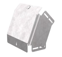 Угол вертикальный внешний 45 градусов с крышкой Стандарт 200х100  PR16.0454  Промрукав