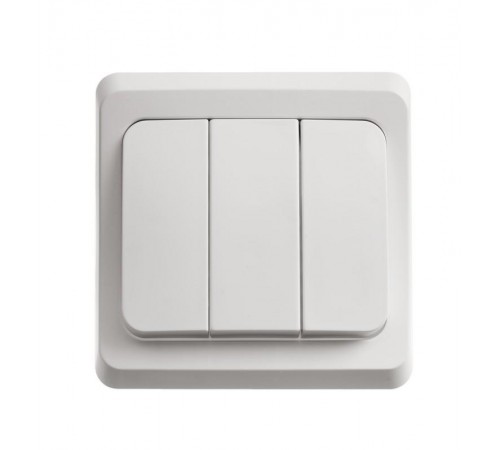 Этюд Белый С/У Выключатель 3-клавишный  BC10-003B  SE