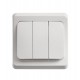Этюд Белый С/У Выключатель 3-клавишный  BC10-003B  SE