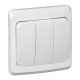 Этюд Белый С/У Выключатель 3-клавишный  BC10-003B  SE