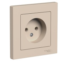 AtlasDesign Песочный Розетка без заземления, 16А, в сборе  ATN001240  SE