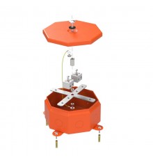 Коробка металлическая огнестойкая Октагон 70-0101-FR6.0-4 Е15-Е120 RAL2004 130х130х63  4p до 6мм.кв.(9 шт/кор)  70-0101-2004-FR6.0-4  Промрукав