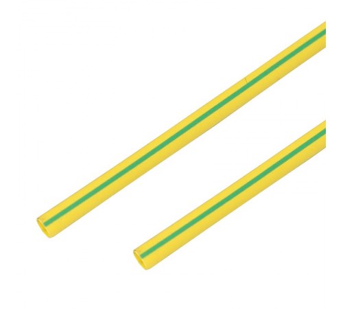Термоусадочная трубка 25/12,5 мм, желто-зеленая, упаковка 10 шт. по 1 м  55-2507  PROconnect