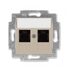 ABB Levit Кофе макиато Розетка комп. 2-ая 2хRJ45 категория 5e  5014H-A51018 18W  2CHH295118A6018  ABB