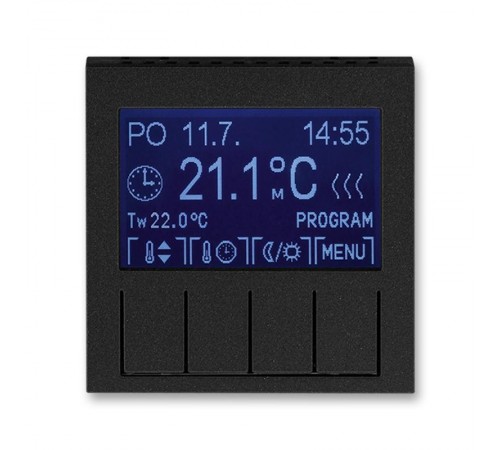 ABB Levit Антрацит / дымчатый чёрный Терморегулятор универсальный программируемый  3292H-A10301 63  2CHH911031A4063  ABB