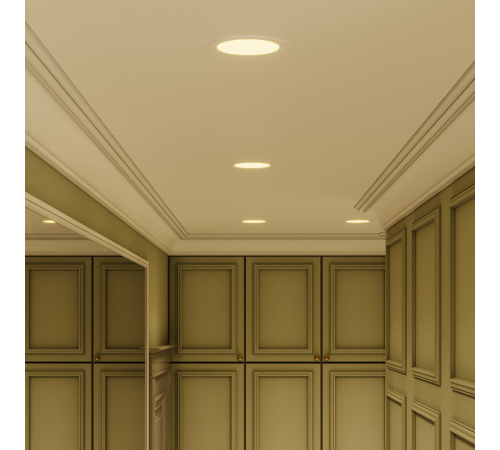 Светильник светодиодный встраиваемый ультратонкий круглый IP20 9W 2700K  939111109  Gauss