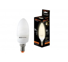 Лампа энергосберегающая КЛЛ 11Вт E14 827 cвеча С  SQ0323-0134  TDM