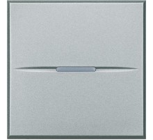 Axolute. Переключатель аксиальный одноклавишный 10А 250В. Автоматические клеммы. 2 модуля. Цвет Алюминий  HC4003M2AN  Legrand