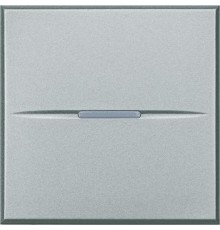 Axolute. Переключатель аксиальный одноклавишный 10А 250В. Автоматические клеммы. 2 модуля. Цвет Алюминий  HC4003M2AN  Legrand